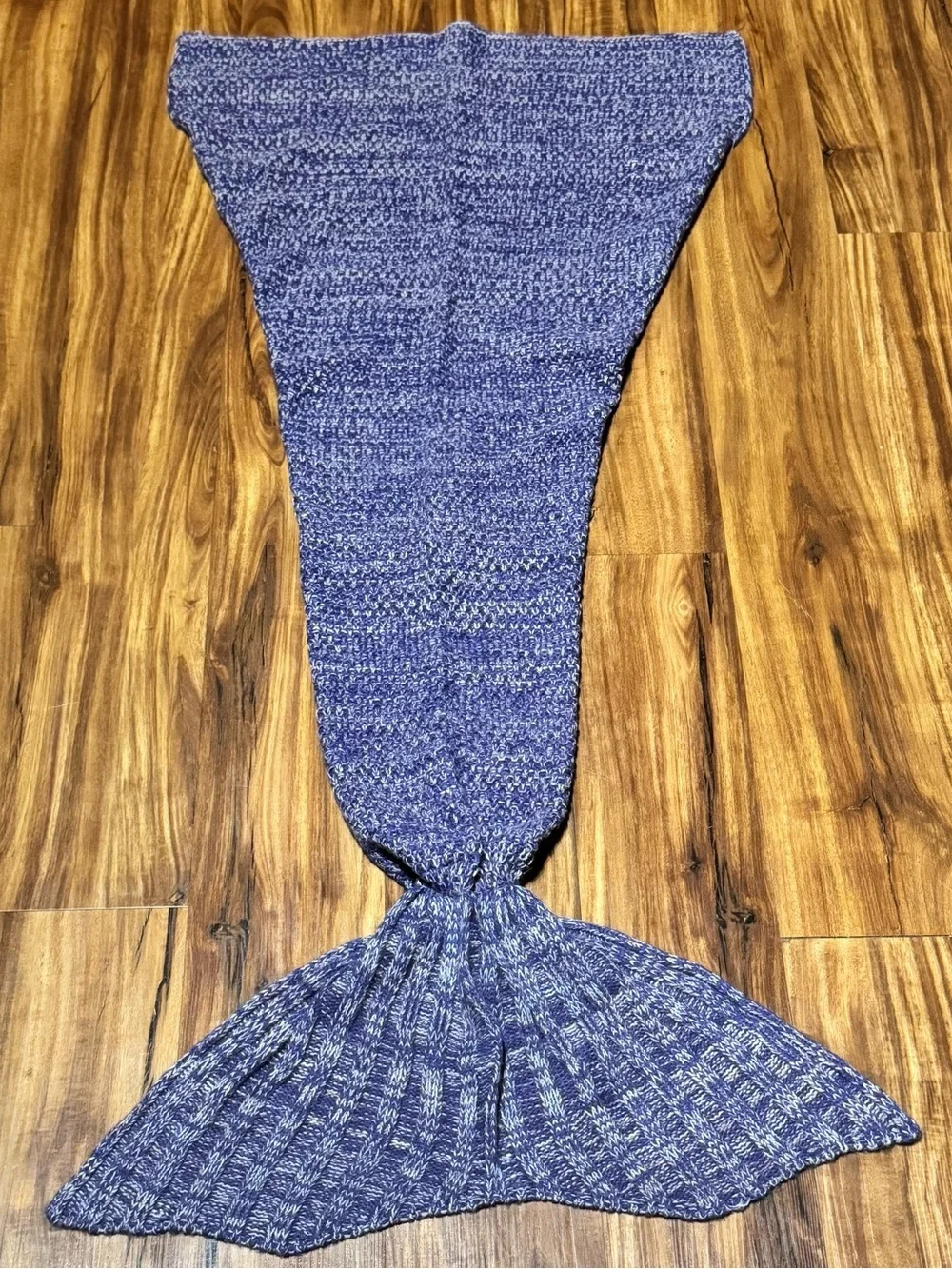 Crochet Mermaid Tail Knit Blanket / Sleeping Bag Throw- Coral Reef Purple